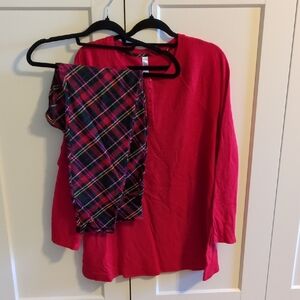 Cacique Red Plaid Pajama Set 14/16 Christmas Pjs